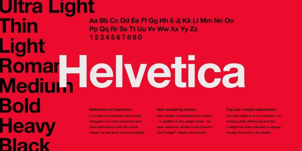 Esempio font Helvetica 